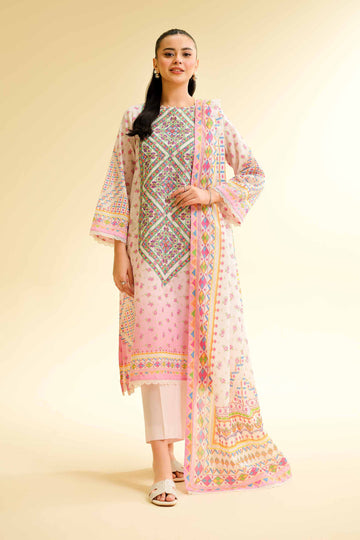 Nishat Linen 3 Piece - Digital Printed Embroidered Suit - 42501430 Online Shopping